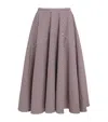 Bite Studios Maxime Striped Organic Cotton Skirt Plum Stripe In Pink