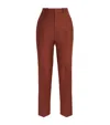 Bite Studios Organic Wool-silk Credo Flared Trousers In Brown