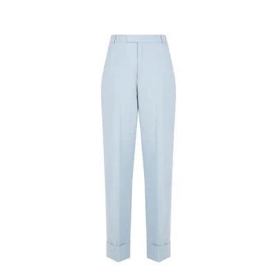 Bite Studios Pantalon De Tailleur Large En Laine In Bleu