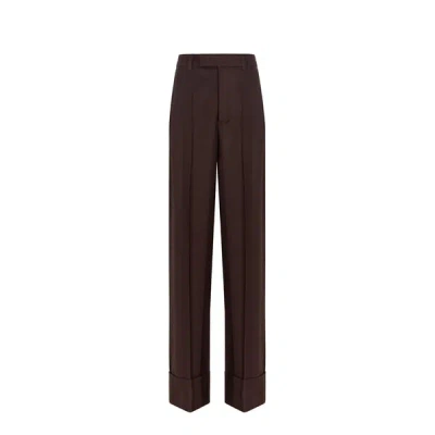 Bite Studios Striped Wide-leg Trousers In Brown