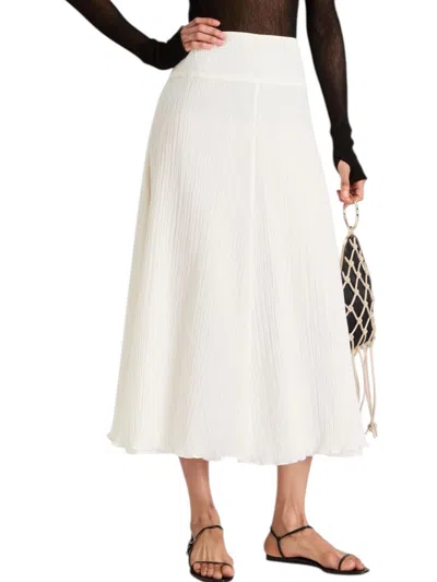 Bite Studios Parchment Textured Skirt In Off White