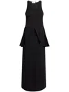 Bite Studios Petal Jersey Maxi Dress In Black