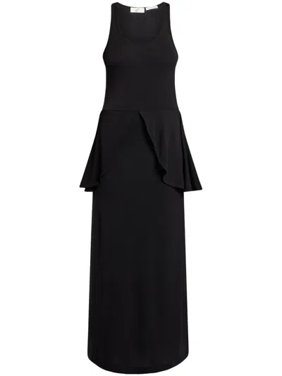 Bite Studios Petal Jersey Maxi Dress In Black
