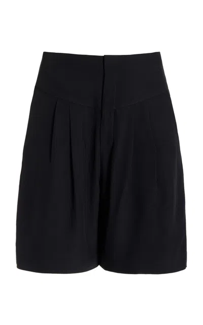 Bite Studios Pleated Suiting Shorts In Black