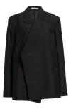 Bite Studios Polus Asymmetric Wool Blazer In Black