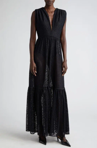 Bite Studios Prato Lace Maxi Dress In Black Lace