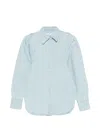 Bite Studios Sculpted Sleeve Denim Shirt Brushed Light Blue In Multi