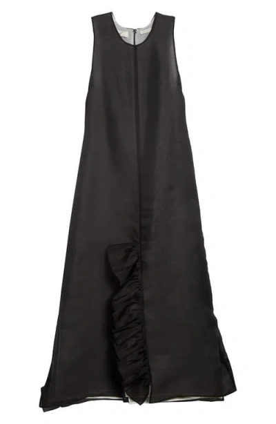 Bite Studios Radieux Organic Silk Organza Evening Dress In Black