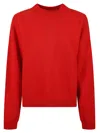 Bite Studios Relaxed Fit Red Wool View Crewneck Sweater In Red
