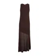 Bite Studios Spacia Sheer Structured Tank Dress Hazel In Brown