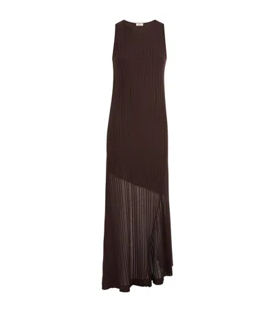 Bite Studios Ribbed Spacia Maxi Dress In Brown