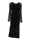 Bite Studios Rigel Layered Gathered Dress In Black