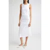 Bite Studios Romana Two-piece Layered Semisheer Tank Dress In White
