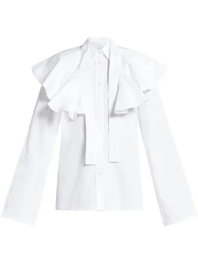 Bite Studios Ruffled Blouse In White