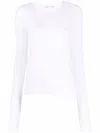 Bite Studios Long-sleeve Thin Jersey T-shirt In White In White