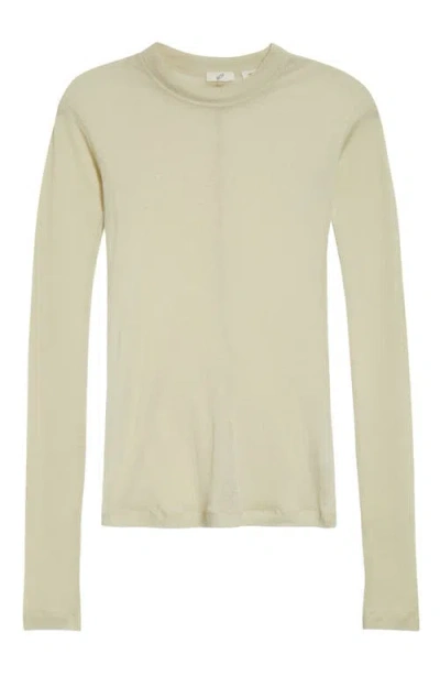Bite Studios Semisheer Organic Cotton Rib Jersey Top In Lime Blossom