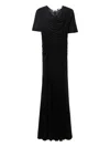 Bite Studios Short-sleeves Maxi Dress In Black