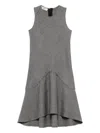 Bite Studios Sleeveless Asymmetrical Mini Dress In Gray