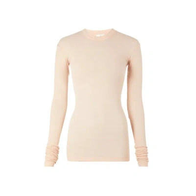 Bite Studios Long-sleeved Cotton T-shirt In Rose