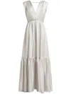 Bite Studios Prato Organic Silk Satin Maxi Dress In Silver