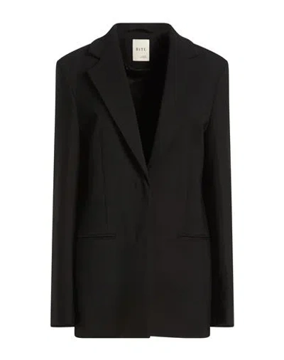 Bite Studios Woman Blazer Black Size 4 Wool, Cupro