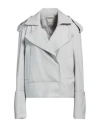 Bite Studios Wool Jacket With Hidden Closure In Grey
