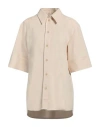 Bite Studios Woman Shirt Beige Size 4 Cotton, Elastane In Beige