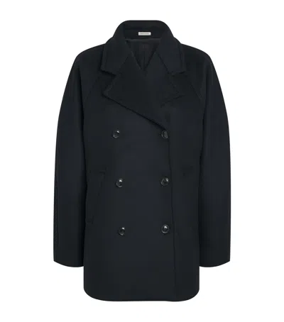 Bite Studios Wool Celo Pea Coat In Black
