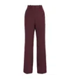 Bite Studios Wool Credo Straight Trousers In Burgundy