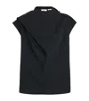 Bite Studios Wool Draped Top In Black