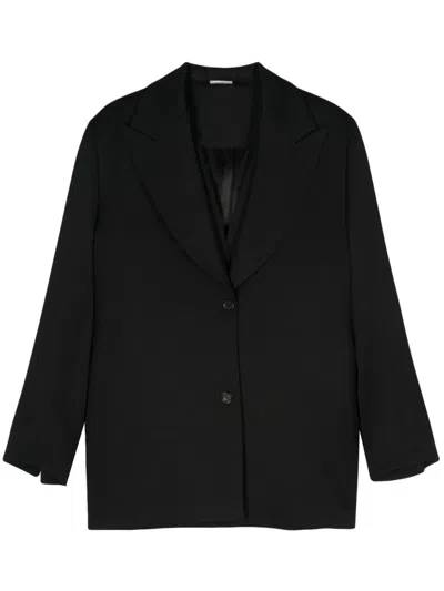 Bite Studios Wool Layered Jacket (two Piece) In 0999 Black