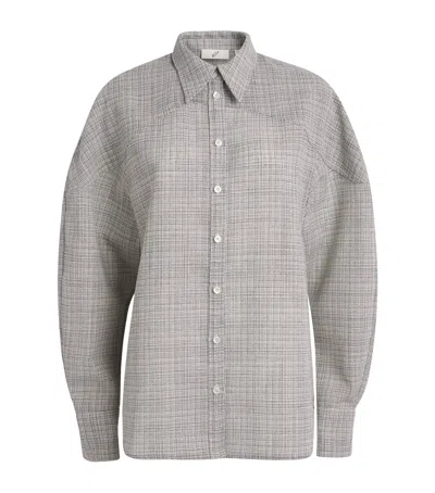 Bite Studios Wool Shield Shirt In Gray