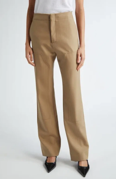 Bite Studios Worker Wool Twill Trousers In Beachwood