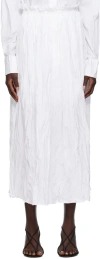 Bite White Crease Midi Skirt In True White 0000