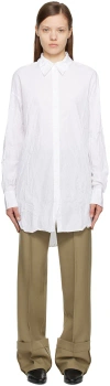 Bite White Crinkled Shirt In White