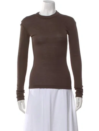 Pre-owned Bite Wool Crew Neck Top In Brown