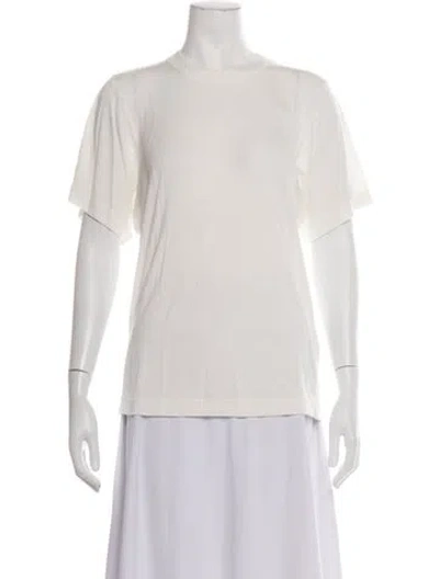 Pre-owned Bite Wool Crew Neck T-shirt In White