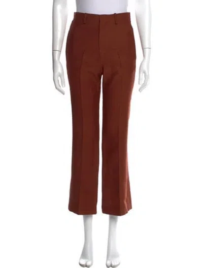 Pre-owned Bite Wool Flared Pants In Brown
