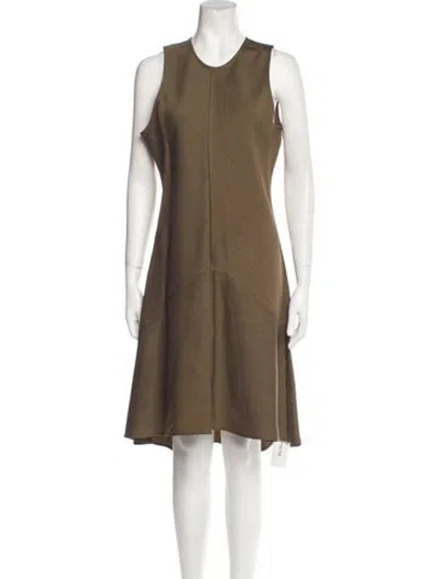 Pre-owned Bite Wool Midi Length Dress W/ Tags In Brown