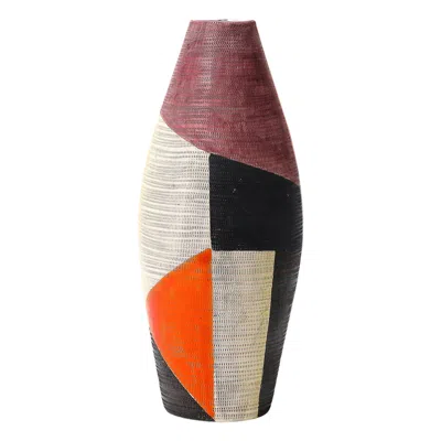Pre-owned Bitossi 1950s Aldo Londi For  Raymor Tall Ceramic Vase, Signed In Pink