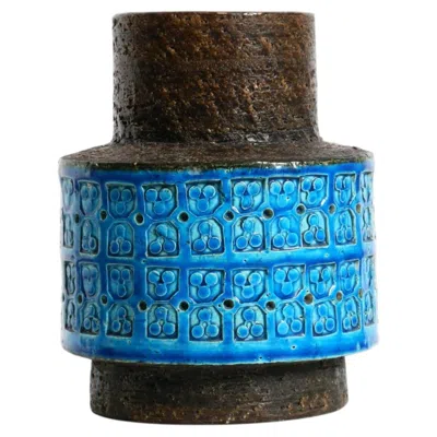 Pre-owned Bitossi 1960s Rimini Blue Ceramic Vase By Aldo Londi For  Italy