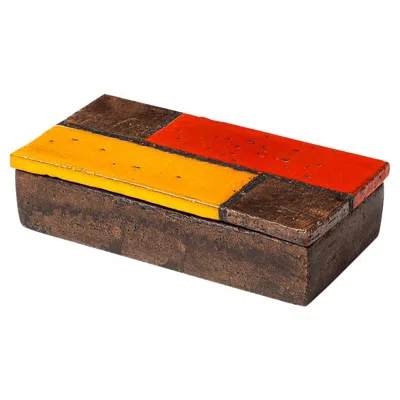 Pre-owned Bitossi Aldo Londi  Ceramic Box, Mid-century Modern, Italy, 1960s In Brown