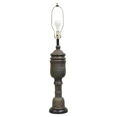 Pre-owned Bitossi Aldo Londi  Italian Mid Century Modern Ceramic Pottery Venus Table Lamp In Black