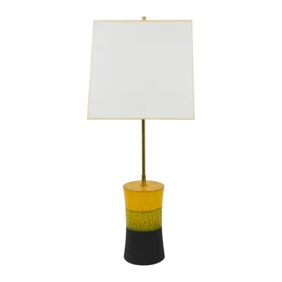 Pre-owned Bitossi Aldo Londi For  Mondrian Color Ceramic Table Lamp, Italy Circa 1960 In Transparent
