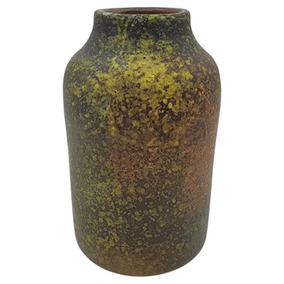 Pre-owned Bitossi Aldo Londi For  Volcanic Glaze Studio Pottery Vase, Italy, C. 1960s–70s In Brown