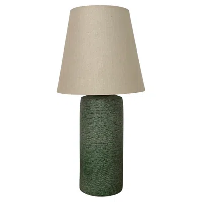 Pre-owned Bitossi Aldo Londi Italian Green Ceramic Table Lamp