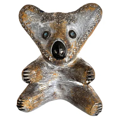 Pre-owned Bitossi Aldo Londi Koala Bear Savings Box For , Italy 1960s In Gray