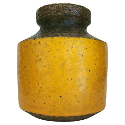 Pre-owned Bitossi , Aldo Londi, Mid Century Ceramic Vase, Signed, Italy, Circa 1950's In Orange