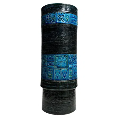 Pre-owned Bitossi Aldo Londi Mid-century Ceramic Vase, , Italy, 1960s In Black