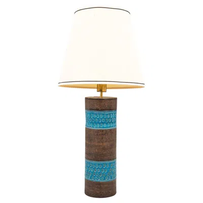 Pre-owned Bitossi Aldo Londi Table Lamp For  Ceramic Italy 1960 In White